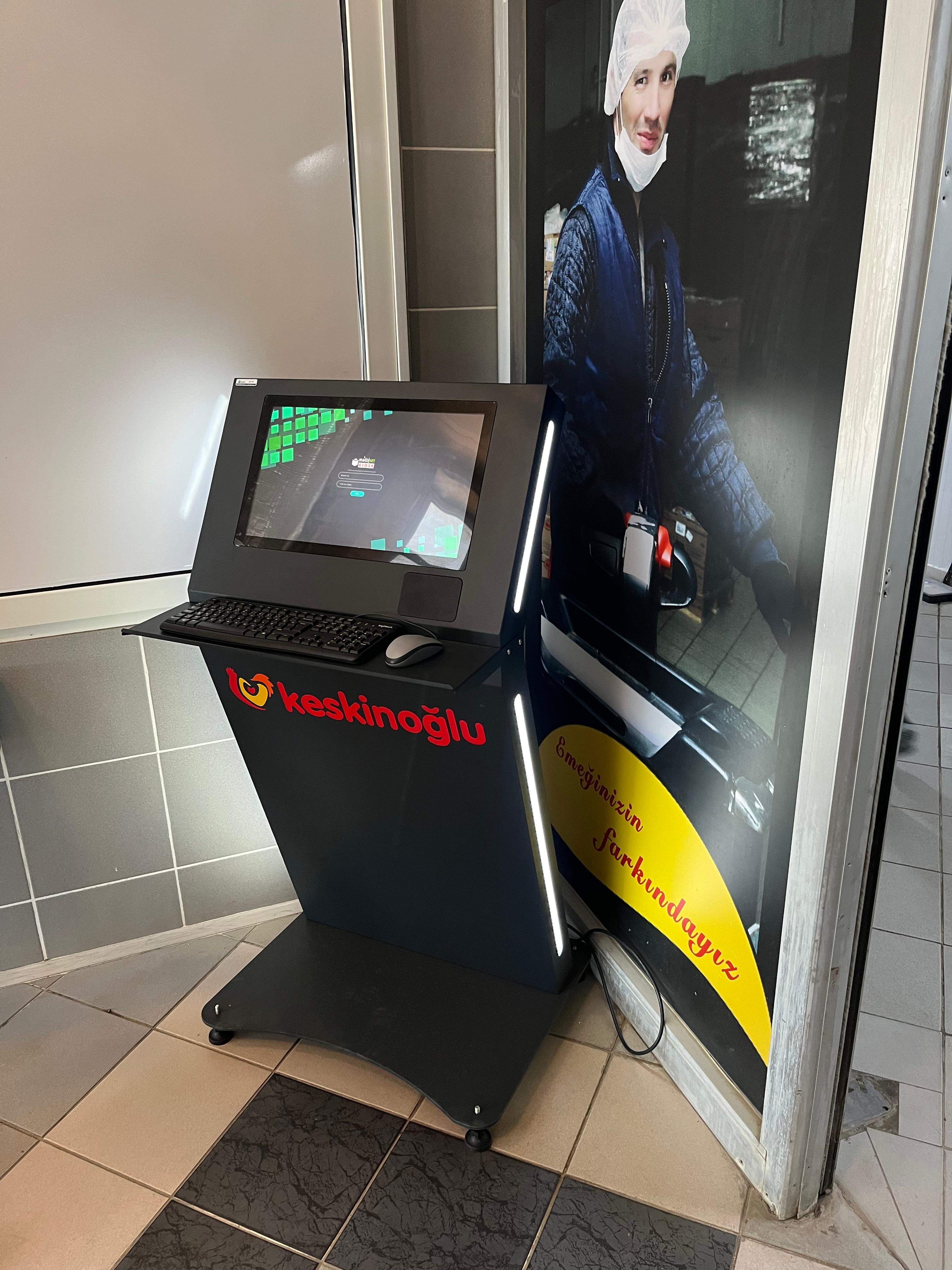 Fabrika kiosk sistemi ve endüstriyel üretim takip terminali